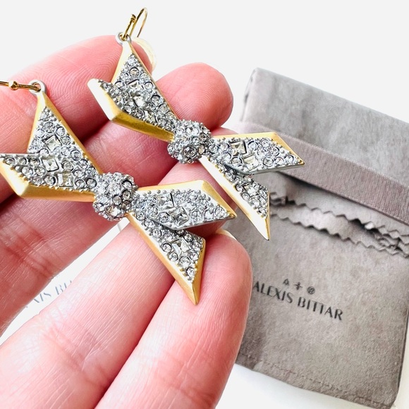 Alexis Bittar Swarovski Crystal Bow Earrings - Picture 3 of 8